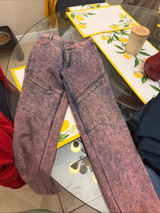 PrimA Denim - High-Rise Pink Acid-Wash Women's Jeans